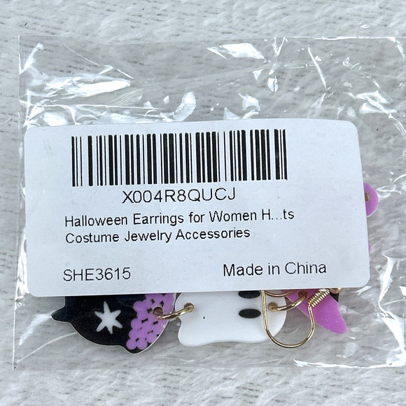 1 Pair Of Earrings Cute Ghost Halloween - Picture 3 of 3